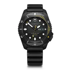 VICTORINOX - Reloj automático Dive Pro correa de caucho color negro dial color Negro