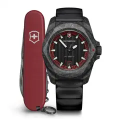 VICTORINOX - Reloj INOX Auto Ed Limitada correa de caucho Negro dial Negro caja Negra