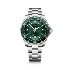 VICTORINOX - Reloj Maverick correa de acero inoxidable dial verde