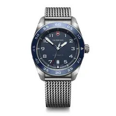 VICTORINOX - Reloj Swiss Army Automatic correa de acero inoxidable dial azul