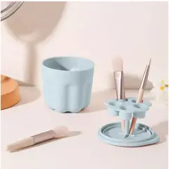 GENERICO - Kit Limpiador de Brochas con Soporte Vertical de Secado