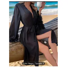 GENERICO - BATA TRANSLUCIDA NEGRO FEMENINO