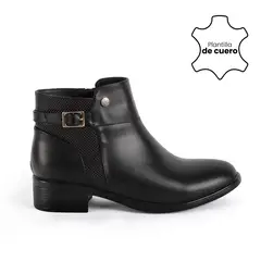 KALURI - Botín con taco - Luna 04 Negro