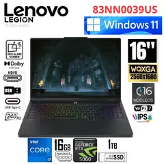 LENOVO - Laptop Legion PRO 16IRX10 Intel Corei7-14650HX 16GB RAM 1TB SSD 16 WQXGA RTX5060-8GB WIN11