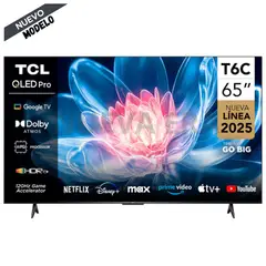 TCL - Televisor 65 Qled 4k 65T6C Google Tv