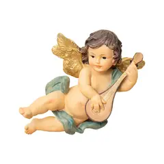 PANORAMA HOGAR - ANGEL CON GUITARRA 20CM POLIRESINA