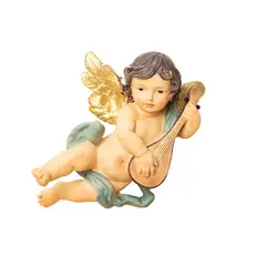 PANORAMA HOGAR - ANGEL CON GUITARRA 25CM POLIRESINA