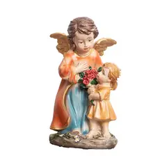 PANORAMA HOGAR - ANGEL CON NIÑA POLIRESINA