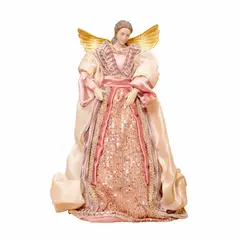 PANORAMA HOGAR - ANGEL DECORATIVO ROSADO POLIRESINA