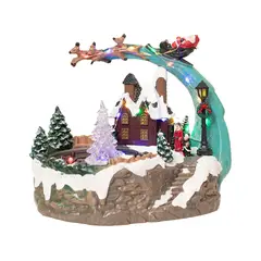 PANORAMA HOGAR - PUEBLO CON FUENTE MUSICAL LED