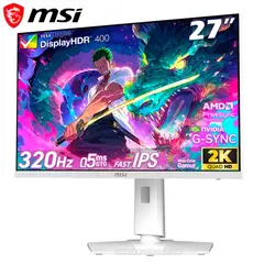 MSI - Monitor MAG 274QRFW X32 27 Fast IPS 2560x1440 WQHD 320Hz 05ms G-Sync FreeSync Premium