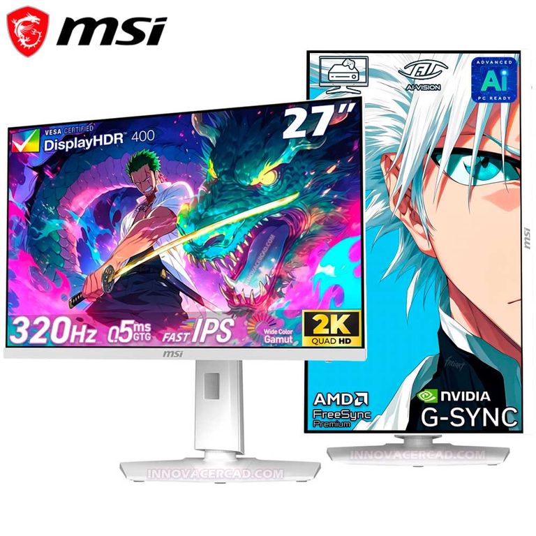 Monitor MAG 274QRFW X32 27 Fast IPS 2560x1440 WQHD 320Hz 05ms G-Sync FreeSync Premium