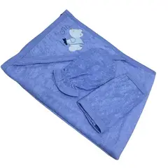 GENERICO - Toalla Con Capucha Para Bebe color azul