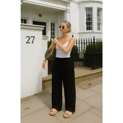 AMA OUTFITTERS - PANTALON PALAZO CON TIRA REGULABLE