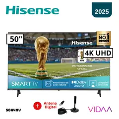 HISENSE - TELEVISOR 50 50A4NV UHD 4K + ANTENA DIGITAL