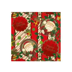 GENERICO - ROLLO PAPEL DE REGALO ROLLO 1.20 MT X 100 MT NAVIDAD VENTANA PAPA NOEL