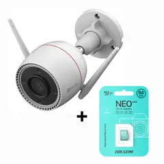 EZVIZ - Cámara de Seguridad para Exteriores H3 5MP 3K + SD 128GB