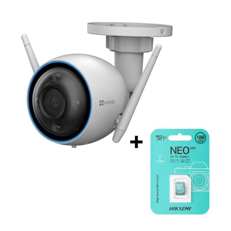 Cámara de Seguridad para Exteriores H3 3MP 2K + SD 128 GB