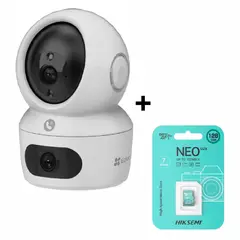 EZVIZ - Cámara de Seguridad para Interiores H7C 4MP + 4MP 2K⁺ + SD 128GB