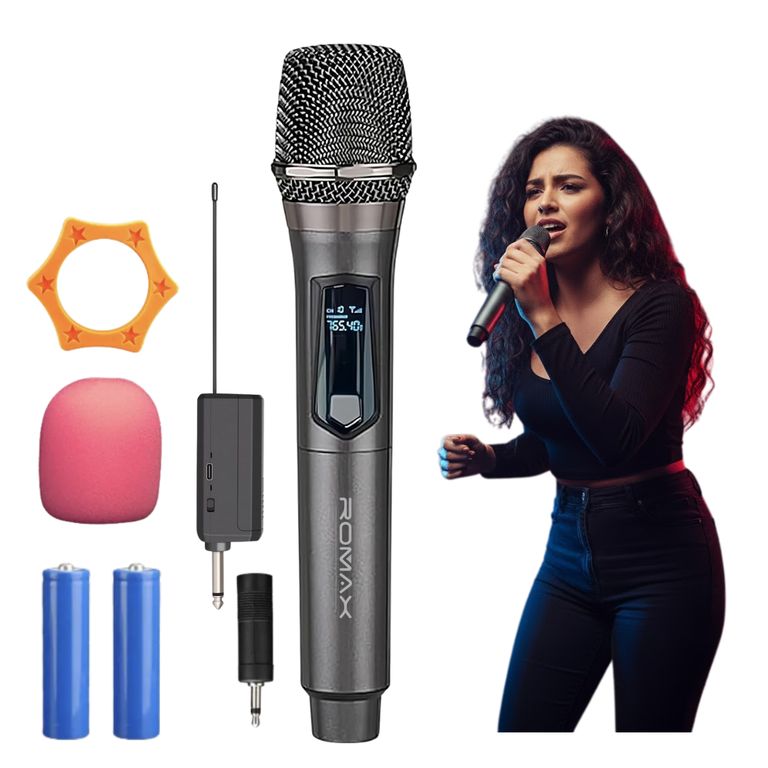 Microfono Inalambrico Karaoke Conferencias Eventos Receptor Recargable