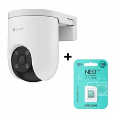 EZVIZ - Cámara de Seguridad para Exteriores H8C 4MP 2K + SD 128 GB