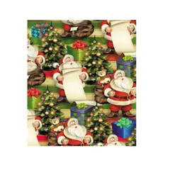 GENERICO - ROLLO PAPEL DE REGALO 120 MT X 100MT NAVIDAD CARTA DE PAPA NOEL
