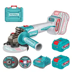 TOTAL TOOLS - Amoladora inalambrica 1080w 41/2'' + 2 batería y cargador 42v total
