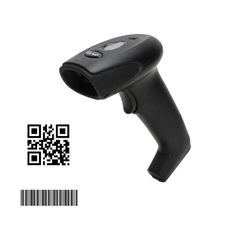 Lector de Códigos de Barras Sat AI402W Bluetooth 1D 2D Conectividad