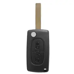 GENERICO - SKSTORE Carcasa Llave Flip HU83 sin porta Pila para Citroen