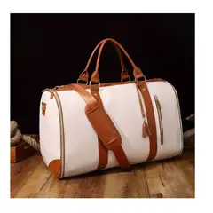 GENERICO - MALETA BOLSA DE VIAJE PLEGABLE CONVERTIBLE PAR VIAJE COLOR BEIGE