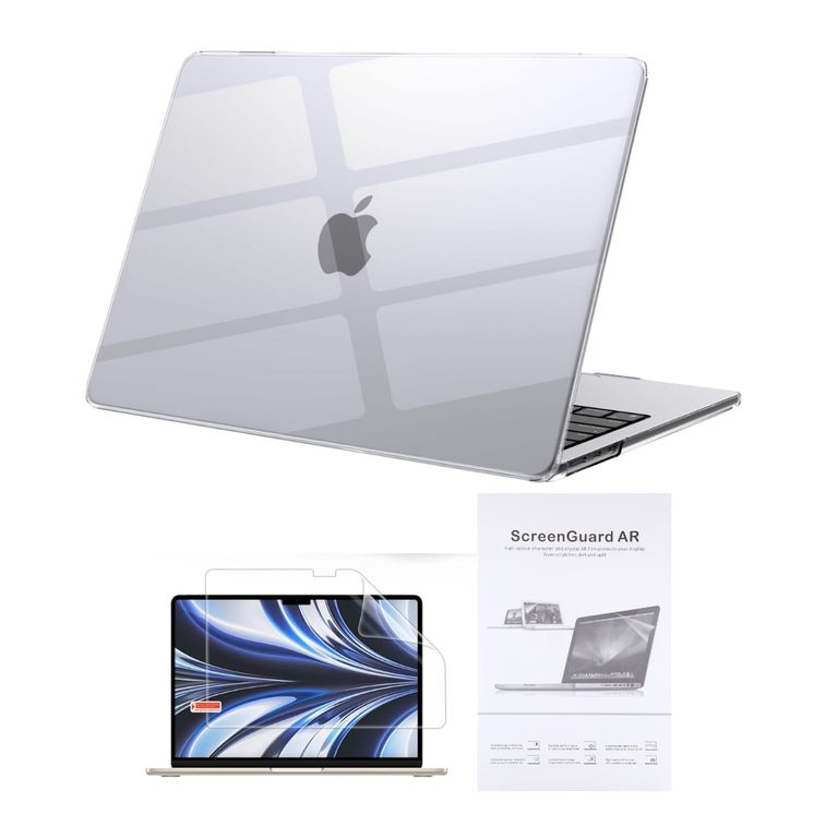 Case + Protector de pantalla para Macbook Air 13.6 M4 M3 M2 - TRANSPARENTE