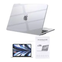 GENERICO - Case + Protector de pantalla para Macbook Air 13.6 M4 M3 M2 - TRANSPARENTE