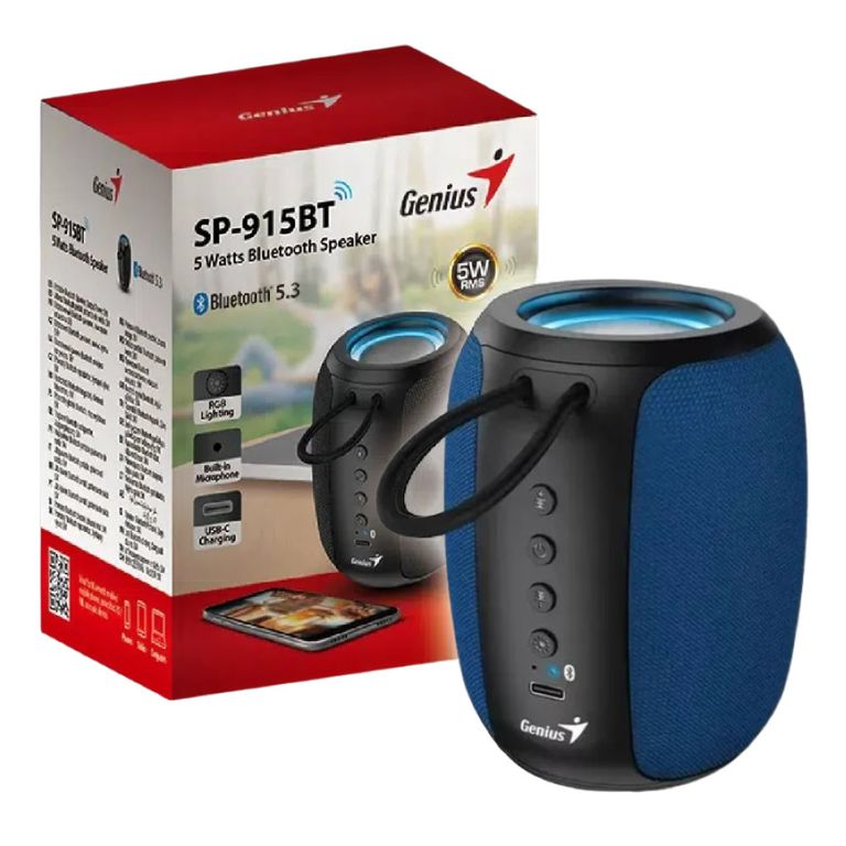 Parlante Bluetooth SP-915BT RGB 5W Azul