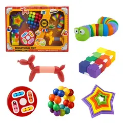 GENERICO - Set de 6 Juguetes Sensoriales Antiestrés Educativos para Niños
