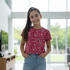 GENERICO - Polo Algodón Niña Floral