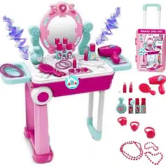 GENERICO - Set de Belleza tocador Maleta con Ruedas Musical 2 en 1