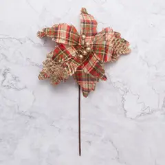 PANORAMA HOGAR - SETX6 FLORES POINSETTIAS ESCOCESA SURTIDAS PVC