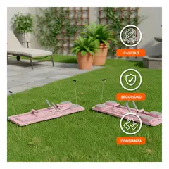 GENERICO - Tabla de Entrenamiento Multiple para Gimnasio y Ejercicio en Casa Rosado