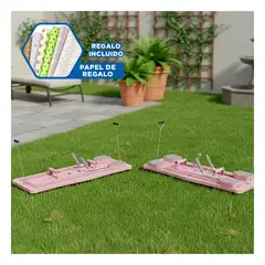 GENERICO - Tabla de Entrenamiento Multiple para Rutinas de Fuerza y Fitness Rosado Y+Papel Regalo