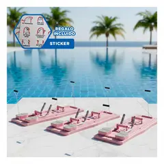 GENERICO - Tabla de Entrenamiento Multiple para Actividad Fisica y Entrenamiento Rosado Y+Regalo Sticker