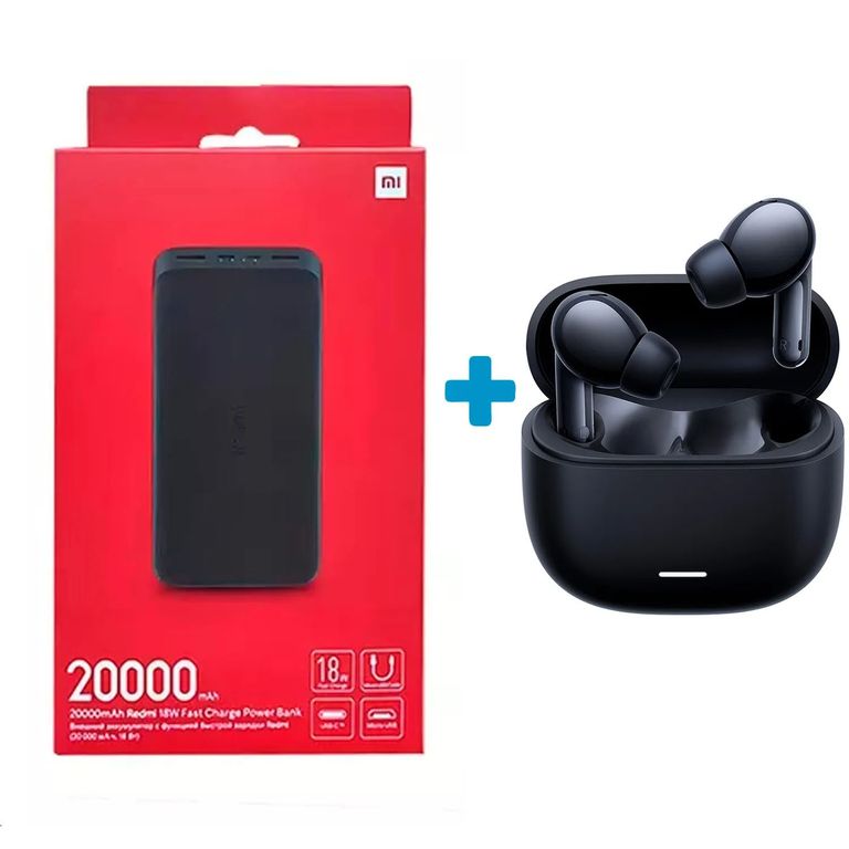 Pack Audífonos Redmi Buds 6 Lite + Power Bank 20000 mAh 18W