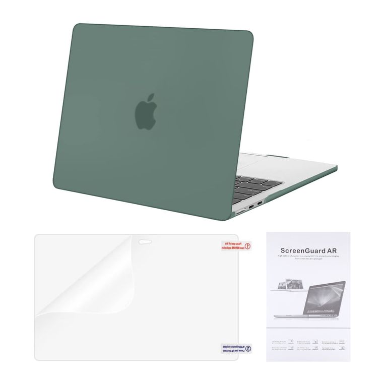 Case + Protector de pantalla para Macbook Air 13.6 M4 M3 M2 - VERDE