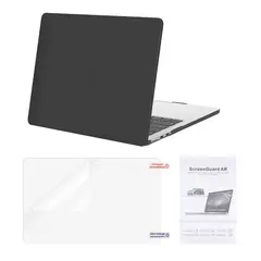 GENERICO - Case + Protector de pantalla para Macbook Air 13.6 M4 M3 M2 - NEGRO
