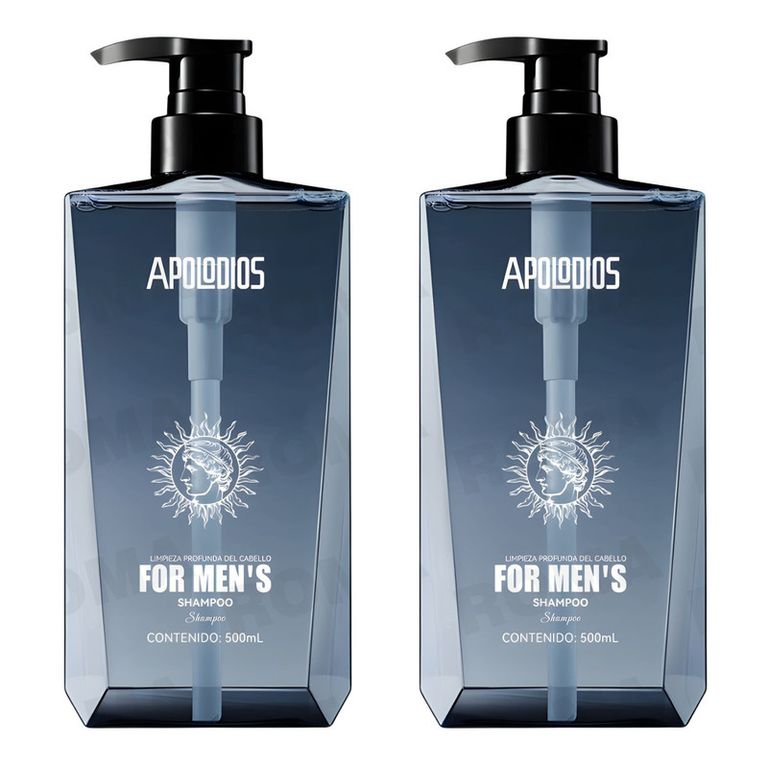 PACK 2 SHAMPOO FOR MEN 500ML APOLODIOS