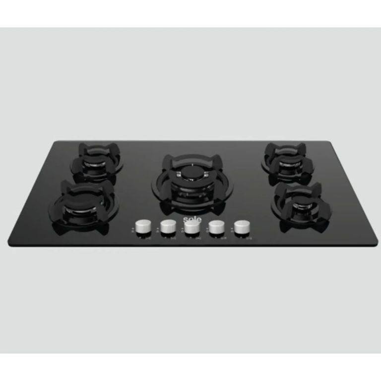 Cocina Empotrable a Gas de 5 Hornillas SOLCO033 - Negro