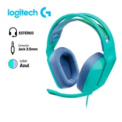 LOGITECH - AUDIFONS G335 CON MICROFONO COLOR MENTA