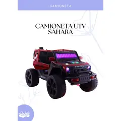 GENERICO - CAMIONETA UTV SAHARA - ROJO con LUCES LED