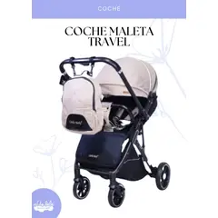 BABY - Coche + Mochila travel - CREMA
