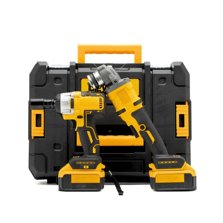 TALADRO CON PERCUTOR MAS LLAVE DE IMPACTO + GANCHO PARA ALAMBRE