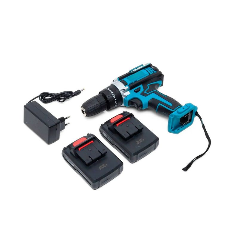 TALADRO CON PERCUTOR DE DOBLE BATERIA DE 120V + HIDROLAVADORA 90V